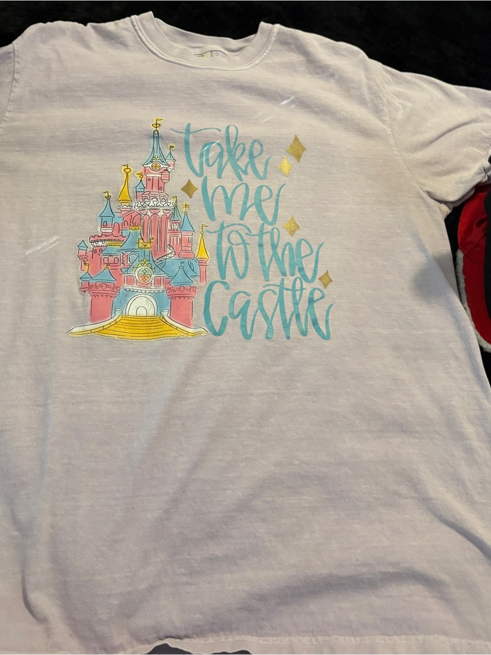 Women's comfort colors Disney Take Me To The Castle Kids Graphic Tee